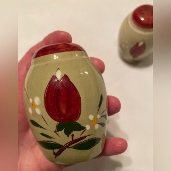 Stangl Pottery 'Magnolia' Salt & Pepper Set Mid Century Modern - Picture 3 of 8